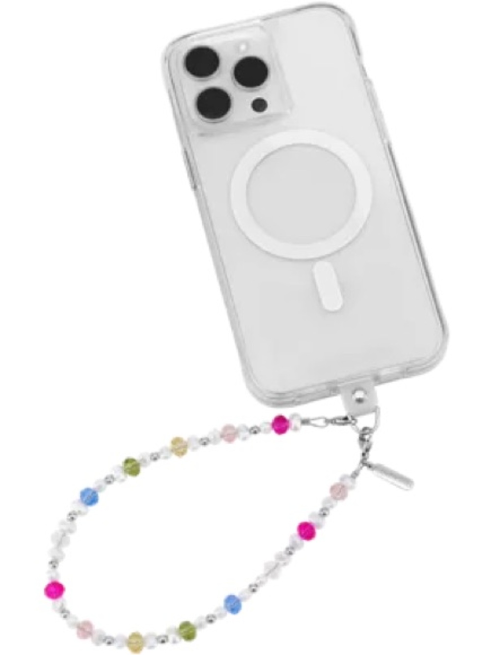 NWT Elizabeth James Phone Charm (Pearl Rainbow Color)